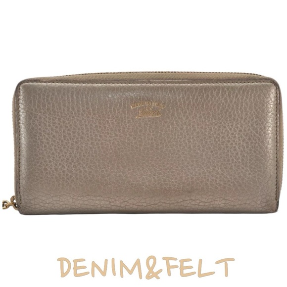 🤎GUCCI Bamboo Tassel Gold/Tan Leather Long Zip Around Wallet/Purse | PRELOVED🤎 - Picture 2 of 16